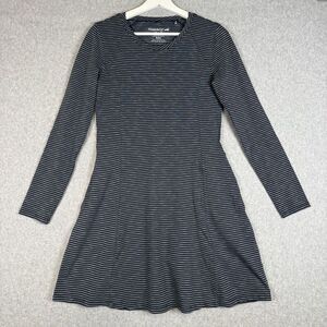 Toad & co windmere dress Small blue white pockets fit n flare outdoors gorpcore